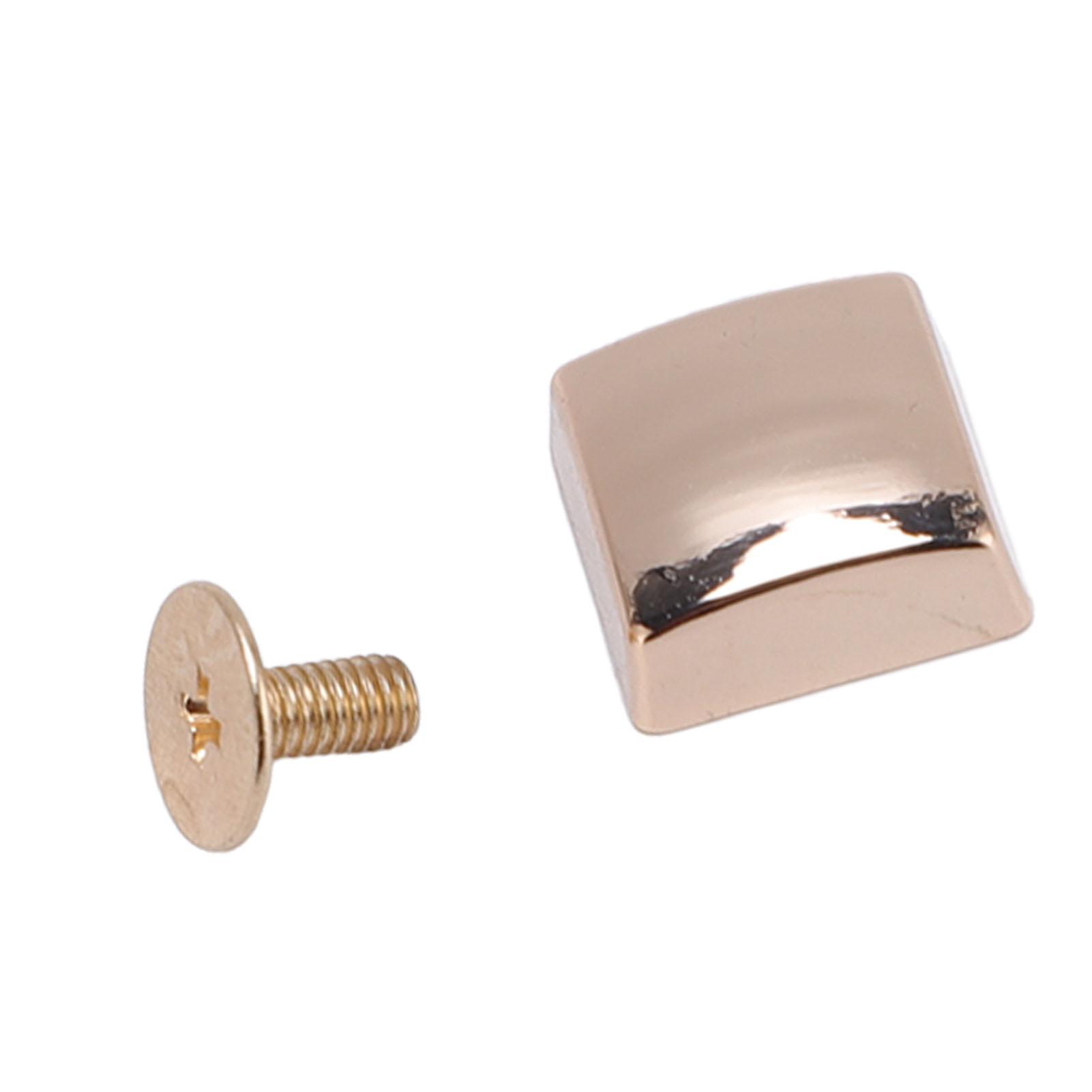 

30 комплектов винтовых заклепок с квадратной застежкой-гвоздиком для сумки из кожи, пояса для высоких каблуков, декор 12 мм из цинкового сплава золотой