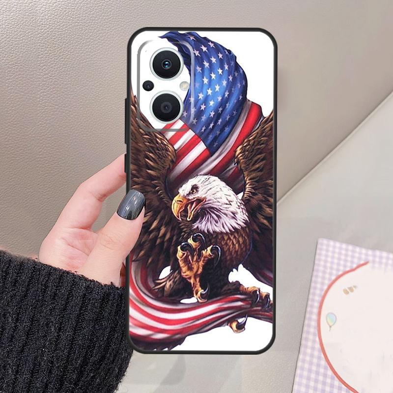 American USA Flag Eagle Funda For OPPO Reno 10 11 12 13 14 Pro 8 7 Lite 11F 12F 13F 14F OPPO Find X8 X5 X6 X9 Pro Case