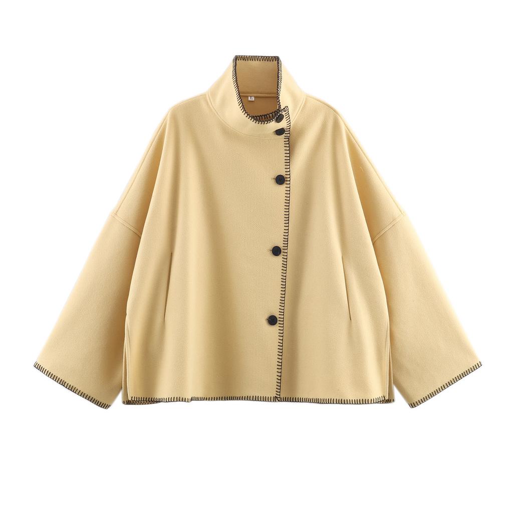 New European and American loose and gentle wind turtleneck long-sleeved jacket 7522264