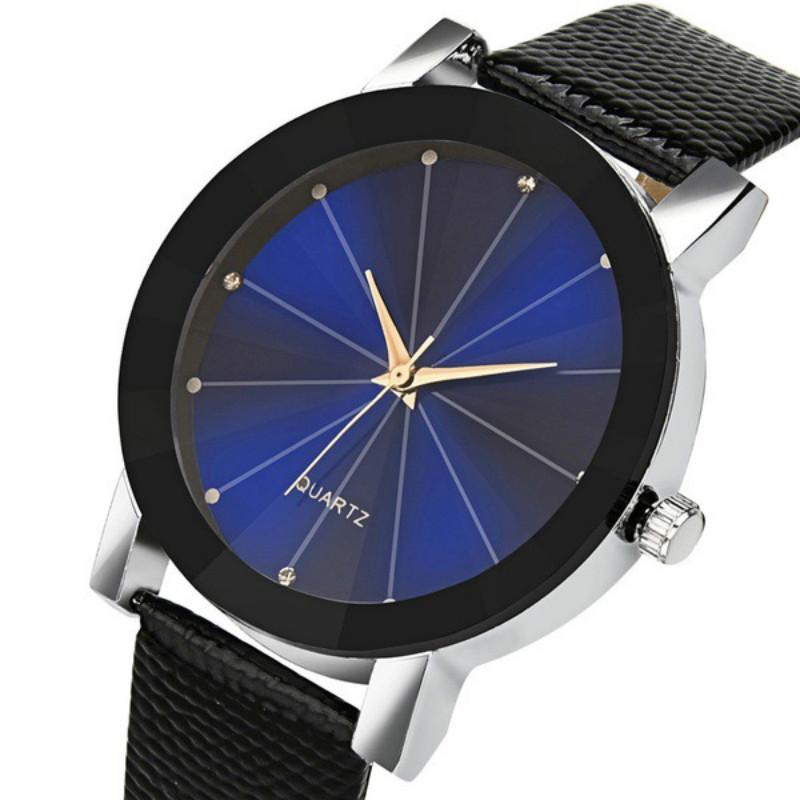 Γυναικείο Κρυστάλλινο Δερμάτινο Λουράκι Καντράν από Ανοξείδωτο Ατσάλι Αναλογικό Ρολόι Χειρός Κουάρτζ Uhren Montre-bracelet