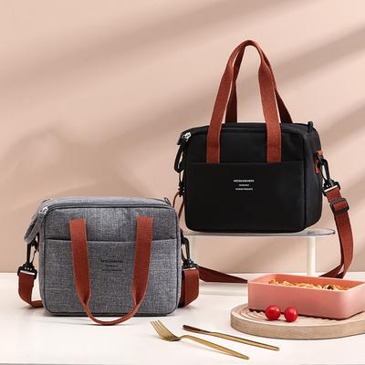 Tragbare Lunchtasche für Damen, thermisch isoliert, Lunchbox, Einkaufstasche, Kühltasche, Handtasche, wasserdicht, Bento-Beutel, Büro, Lebensmittel, Umhängetasche
