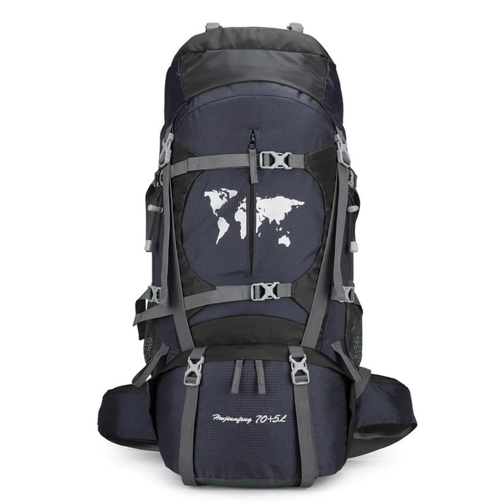 Outdoor Camping 75L Große Kapazität Bergsteigerrucksack Oxford-Gewebe Outdoor Wanderrucksack Reise Camping Standrucksack