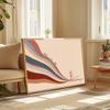 Nordic Minimalistic Art Surfing Paddling Swimming Sea Wave Print Poster Canvas Painting Abstract Wall Art for Room Home Decor