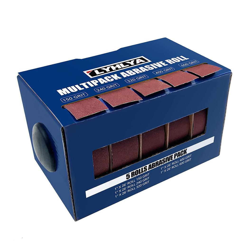 Sandpaper Sand Paper Abrasive Paper with Dispenser Emery Cloth Roll for Wood Furniture Finishing Metal Sanding Polishing 80/150/240/320/400/600