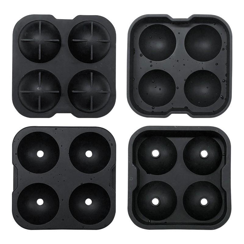 6-Ball Ice Cube Tray & Mold: Quick-Freeze Spherical Ice Maker with Easy Demolding Lid and Funnel