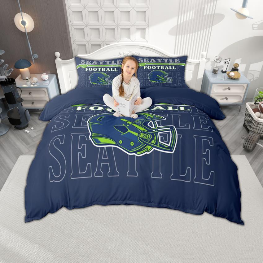 Homewish American Football Theme Duvet Cover Set Rugby Helmet Bedding Set Sports Bed Set