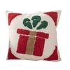 Festival Cotton Linen Cushion Cover With Christmas Tree Designs Soft Sturdy Pillowcase For Home Decoration