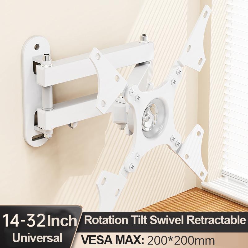 20° Tiltable TV Wall Mount Bracket 360° Rotated Holder Universal TV Mounts for 10-32 Inch LCD LED Monitor Flat Panel Halloween