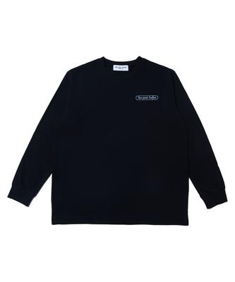 TEN PAST SEVEN Logo Print Long Sleeve T-Shirt - Black