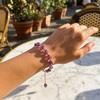 Damen Armband Unregelmäßige Natursteinperlen Verstellbare Länge Armband Bequem zu tragen Handgelenk Vielseitiges Accessoire