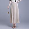 Plisowana spódnica A-line długa z gumką w pasie - Wszechstronny koreański styl - Wiosna-Lato 2026