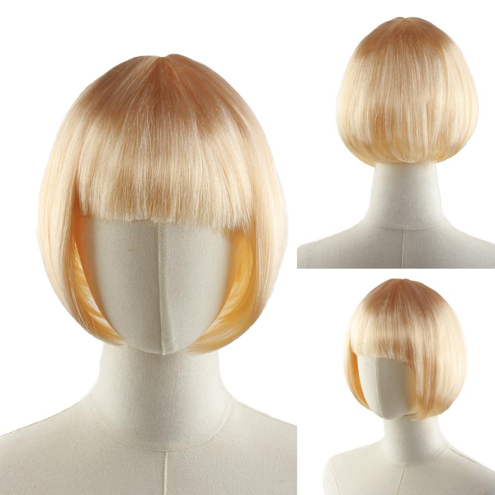 Funny Short Bob Wigs Xmas Wig Halloween Cosplay Anime Wigs Colored Straight Hair Stage Show