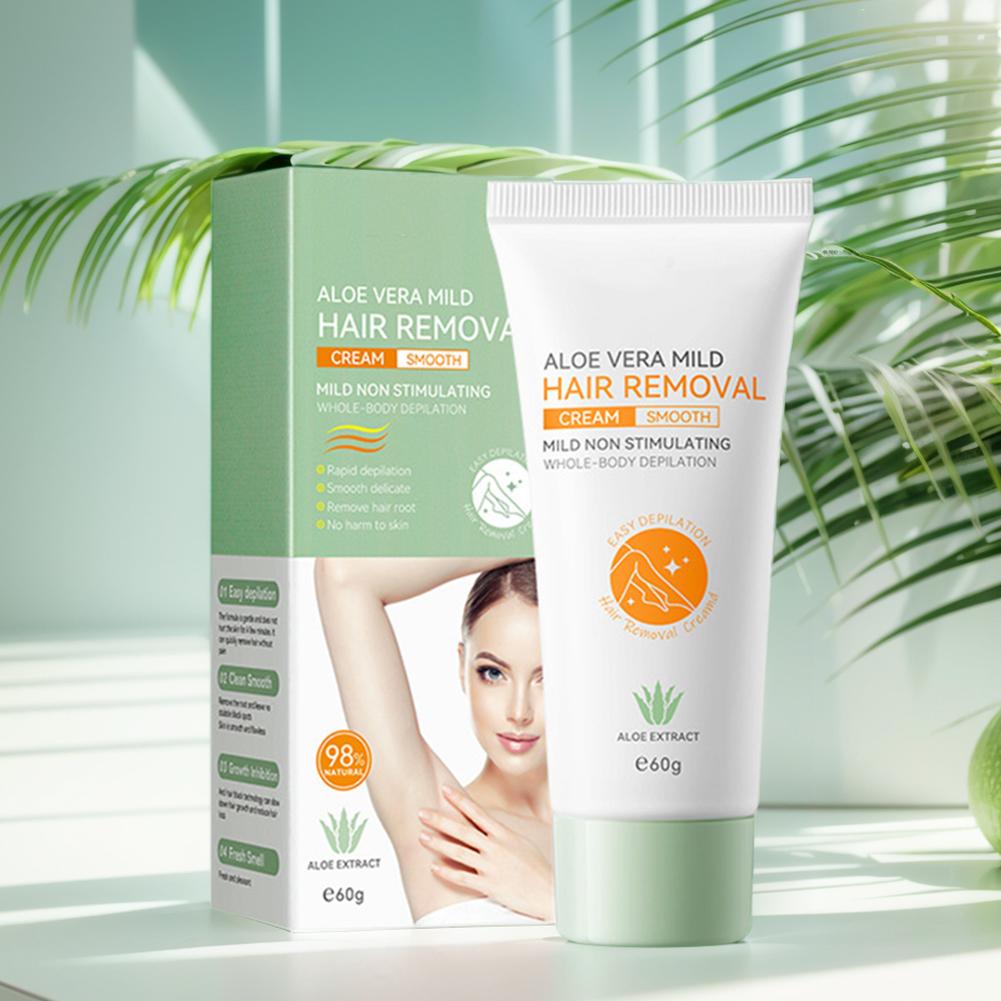 60g Painless Hair Remover Non-Irritating Permanent Depilatory Intimate Parts Depilatory for Arm Armpit Legs
