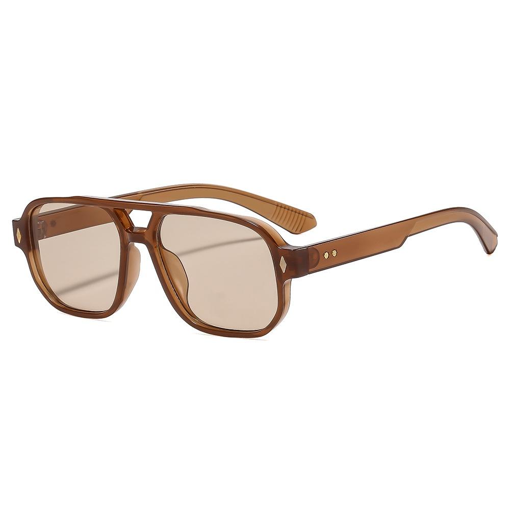 

Ins New Retro Double Beam Square Women Sunglasses Luxury Brand Leopard Design Outdoor Versatile Trend Men Sungglasses Uv400 as picture