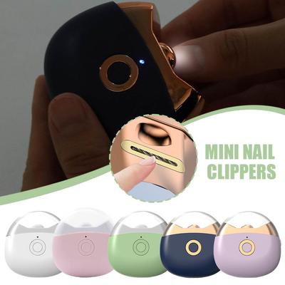 Electric Automatic Nail Clippers with Light Trimmer Nail Cutter Manicure for Baby Adult Care Scissors Body Tools Rechargeab