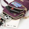 Crossbody Tašky na Mobilní Telefon Pro Ženy Dámská Taška přes Rameno Pouzdro na Mobilní Telefon Kapsička na Mince 3vrstvá Peněženka s Konektorem na Sluchátka