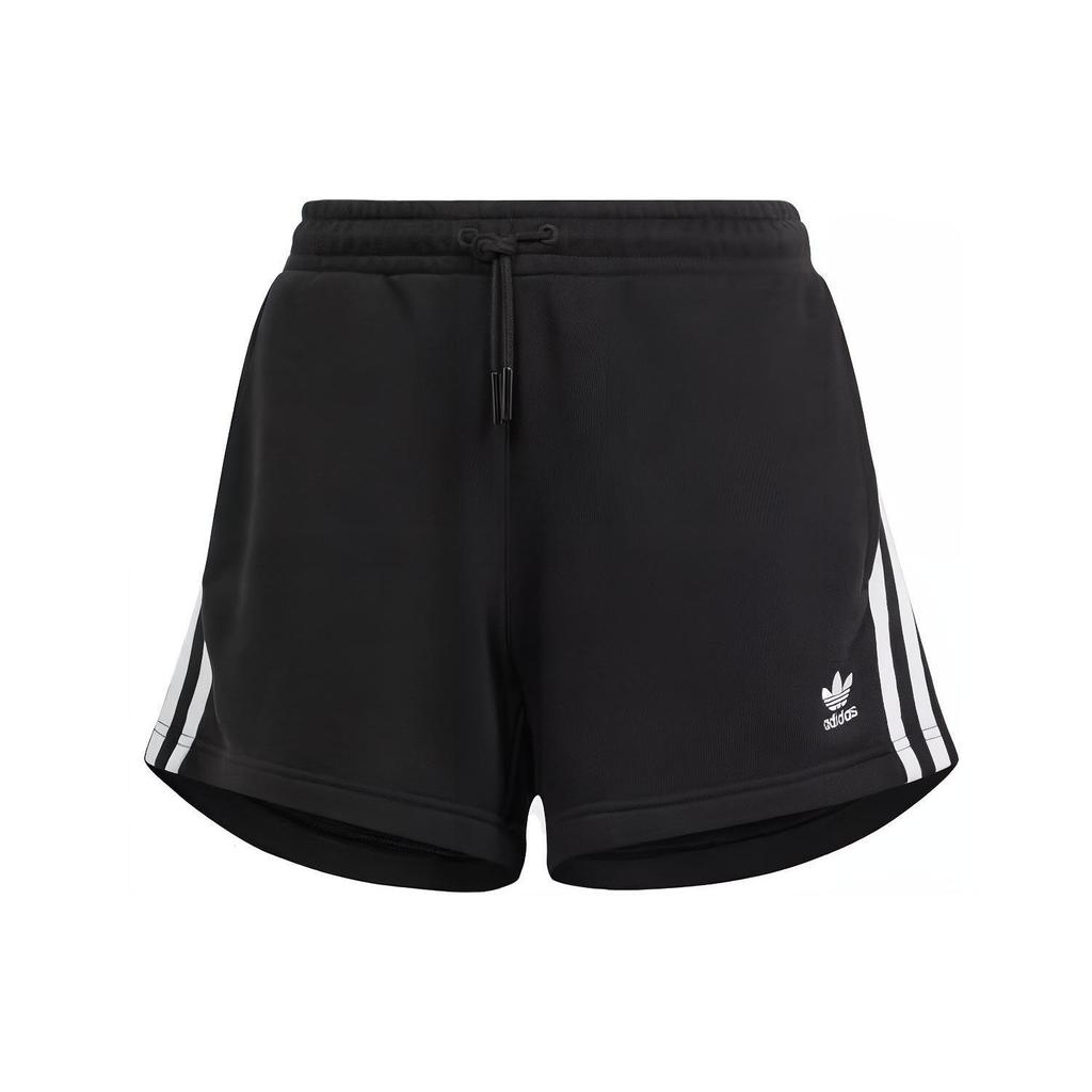 adidas Essentials 3-Stripes French Terry Relaxed Fit Shorts Women Black IU2517