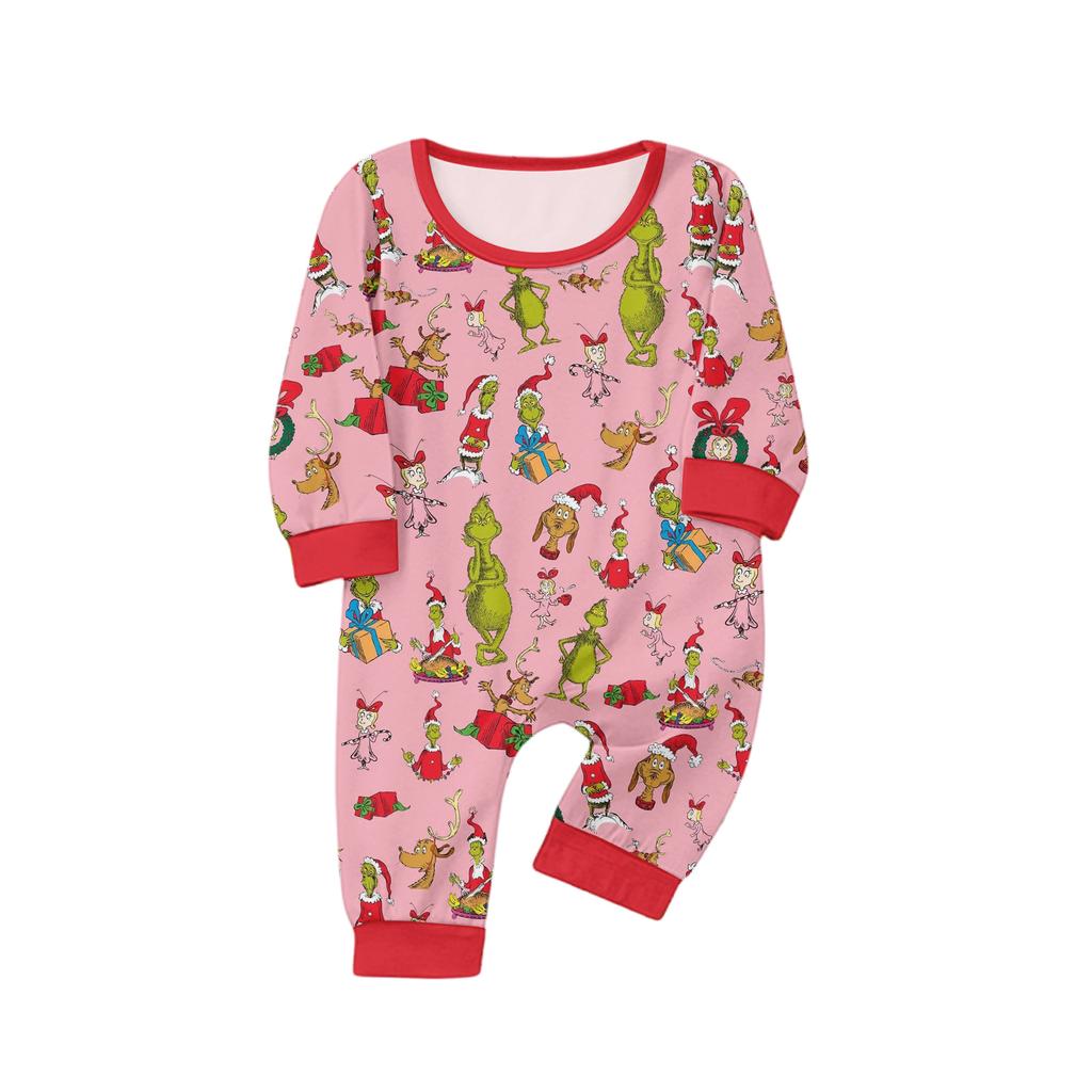 Christmas Prints Family Matching Long Sleeve Tops+Parhts Set Family Matching Sets