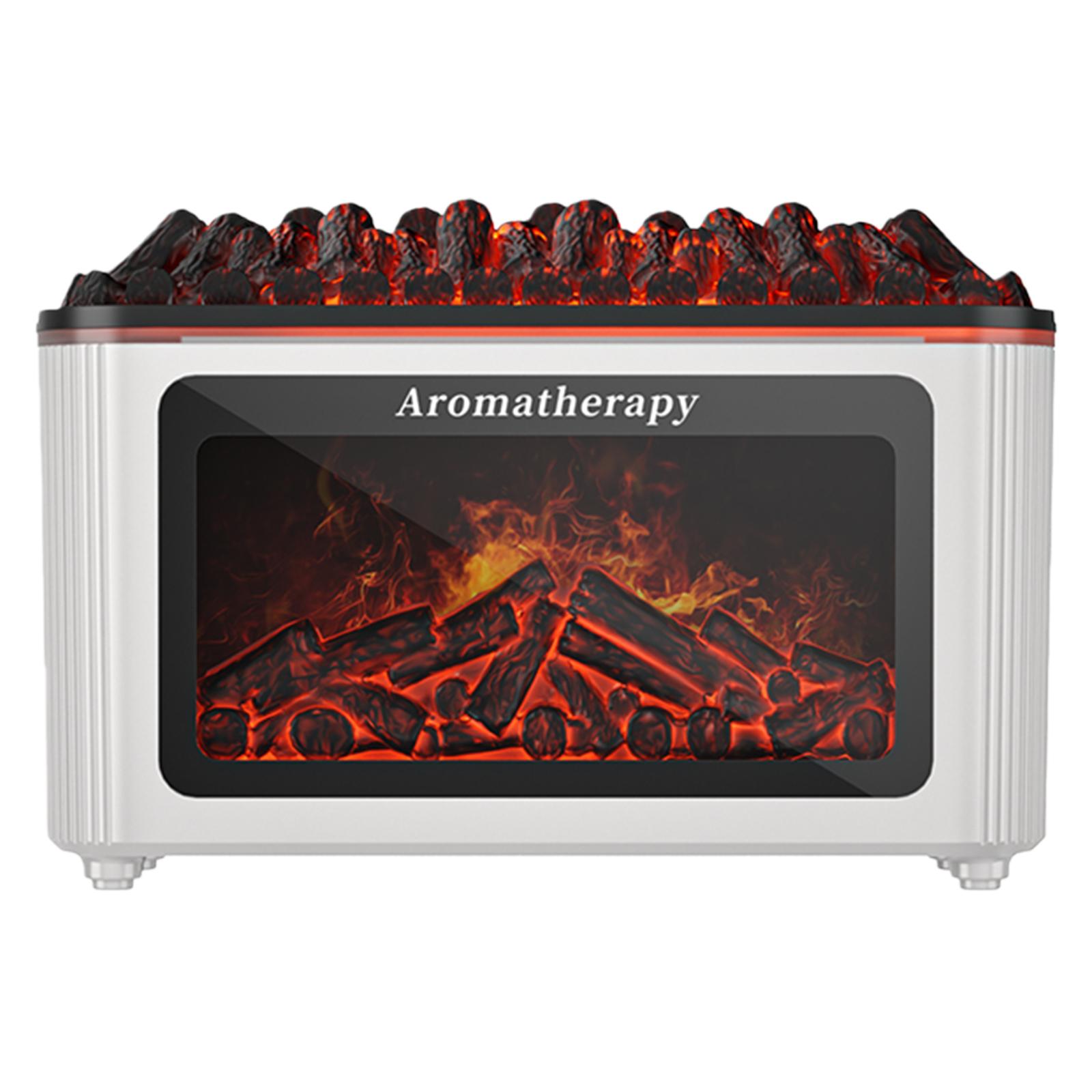 

Диффузор-увлажнитель с эффектом пламени камина, 7 цветов, аромадиффузор с автоотключением, 150 мл, для дома, офиса, спальни, йоги белый