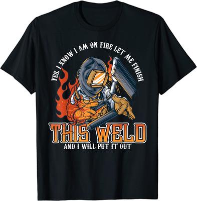 Welder Shirts For Men Funny Welding Tshirts Funny Saying T-Shirt Classic Man Tshirts Simple Style Tops T Shirt Cotton Hip Hop
