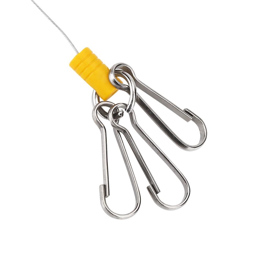 Telescopic Rope Fishing Key Chain With Steel Wire Fishing Key Ring Daily Carry