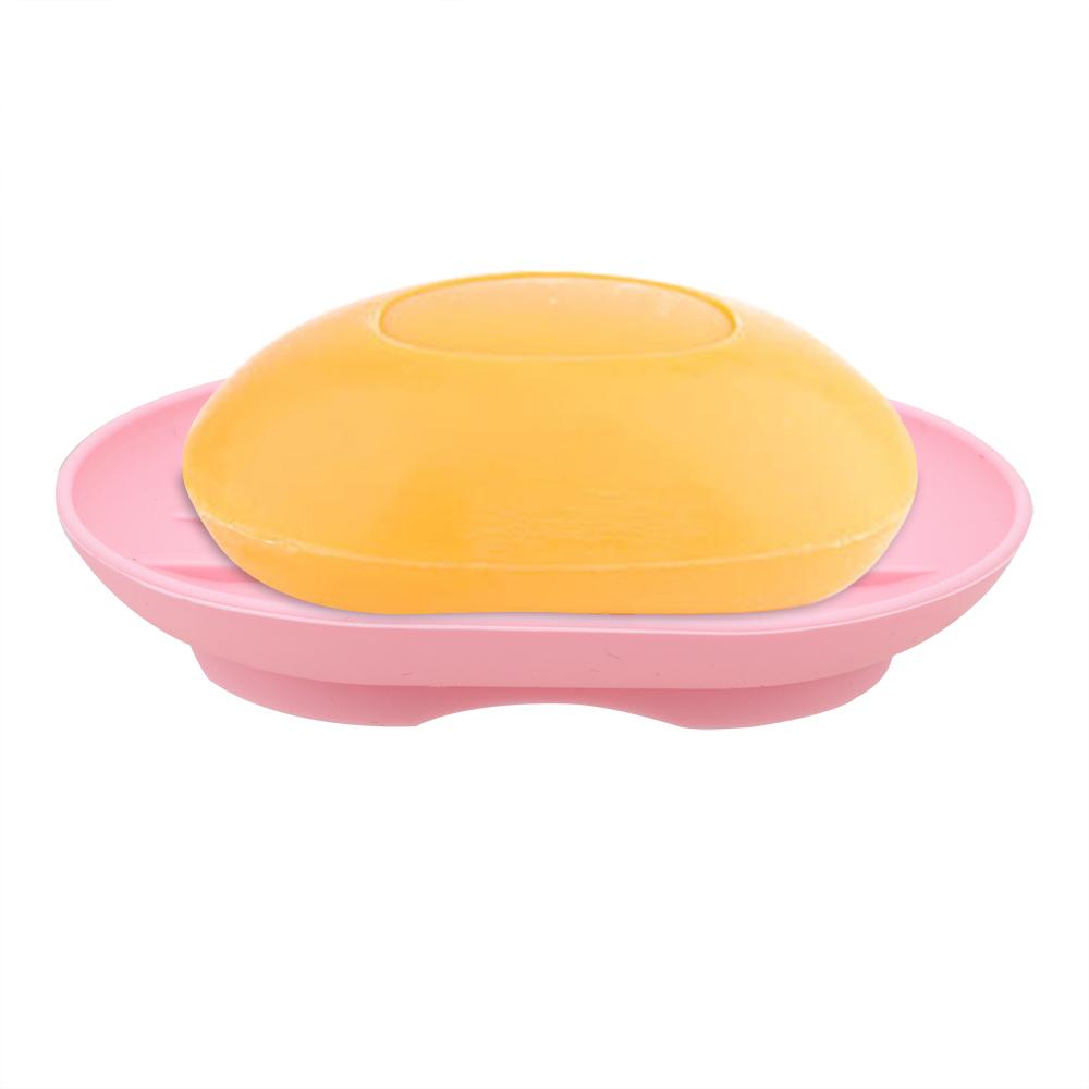 

Soft Silicone Soap Dish Plate Tray Washroom Organizer Portable Storage Rack Drain Soap Box Bathroom Products Grey