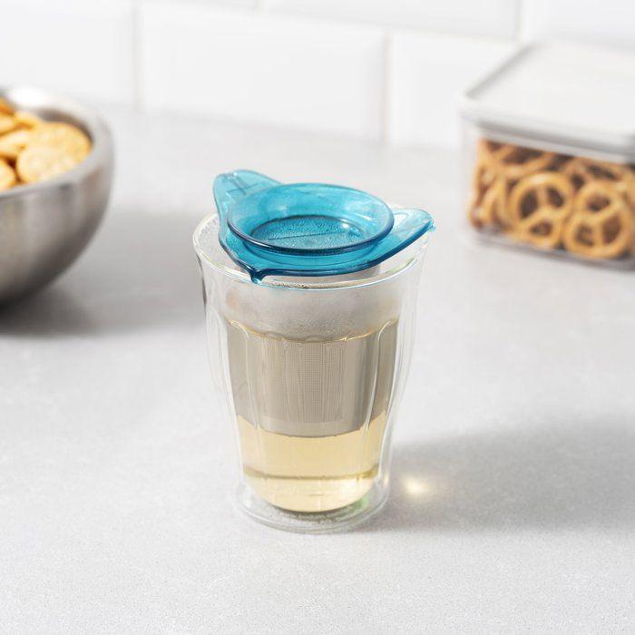 Tasse à thé avec infuseur - BODUM - YO-YO SET - 0,35 L - Double paroi - Verre et inox