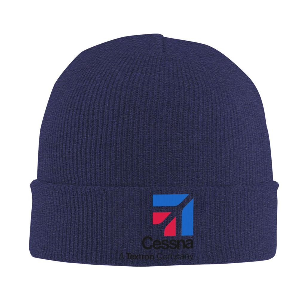 Cessna Logo Warm Knitted Cap Winter Knit Bonnet Hat Skullies Beanies Hip Hop Caps for Unisex