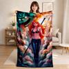 Fantasy WarriorSoft Throw Blanket Flannel Blanket Warm Sofa Bed Camping Home Decor Unique Christmas Gift C335