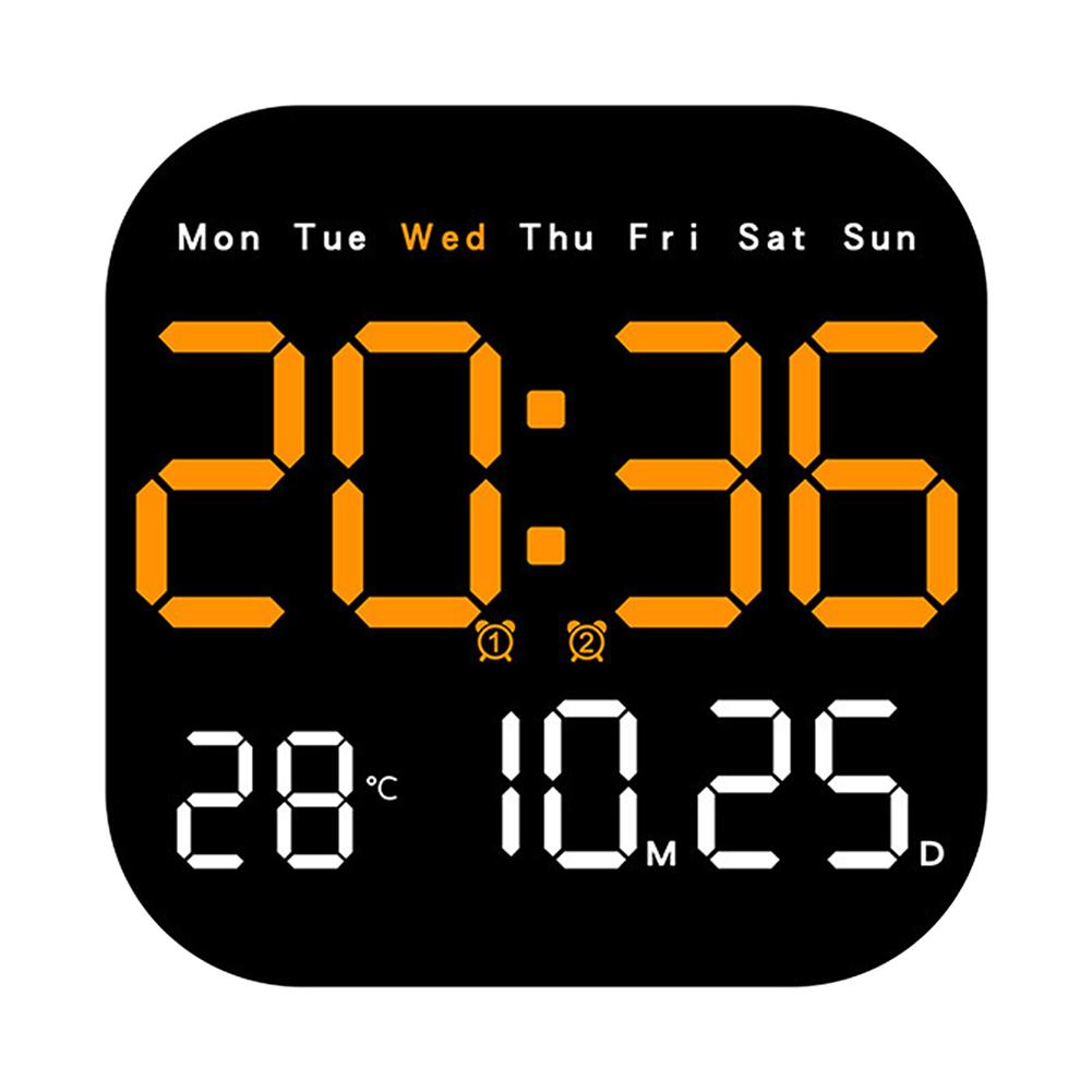 Same Screen Display LED Wall Clock Adjustable Brightness