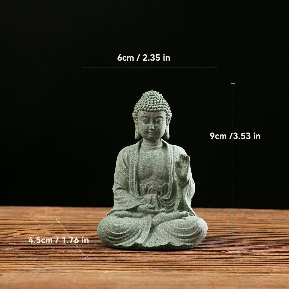 

Таиланд Статуя Будды Садовая Украшение Аквариума Буддизм Фигурка Декор Стола Дома Дзен Статуя Зеленый Песчаник