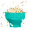 Foldable High-Temperature Resistant Silicone Popcorn Bowl for Microwave Ovens