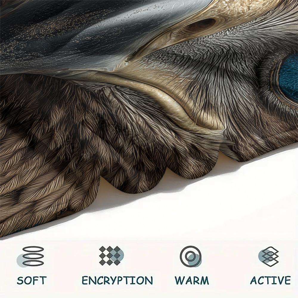 Dark Eagles  Print Flannel Blanket, High quality Comfortable for All Seasons, Home Decor, Warmth and Comfort
