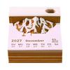 2027 Desk Calendar with LED Light 3D Design Tear-away Pages for Office Use