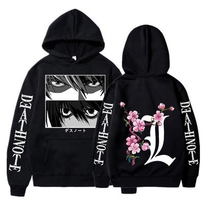 Death Note Hoodies Men Women Fashion Funny Japanese Anime Streetwear Harajuku Graphic Yagami Light Eyes Print Sweatshirts Unisex Tops