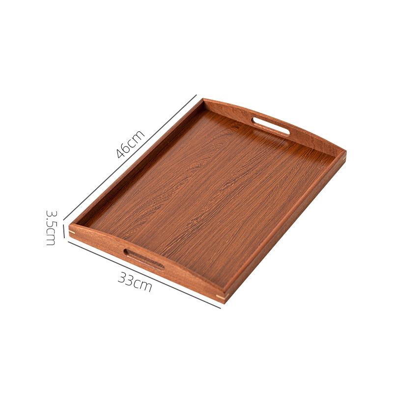 Rectangular Wooden Trays Ebony Tea Tray Fruit Snack Coffee Breakfast Serving Trays Food Plate Platter Kitchen Tableware