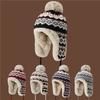 Wool hat female retro cute versatile face small knitted hat winter riding warm ear protection