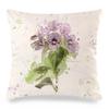Watercolor roses flowers Digital printing short plush pillow covers for car sofa office cushion cover home goods 60x60cm