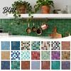 Modern Kitchen Sink Backsplash 10Pcs 3D Mosaic Wall Sticker Waterproof Oil-Proof Tile Decal Peel And Three Dimensional Simulated Texture Stick