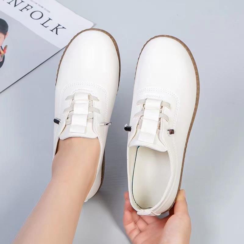 

Модные туфли на плоской подошве с мягкой подошвой, одинарные туфли, легкая повседневная обувь, женская обувь для ленивых 40 белый