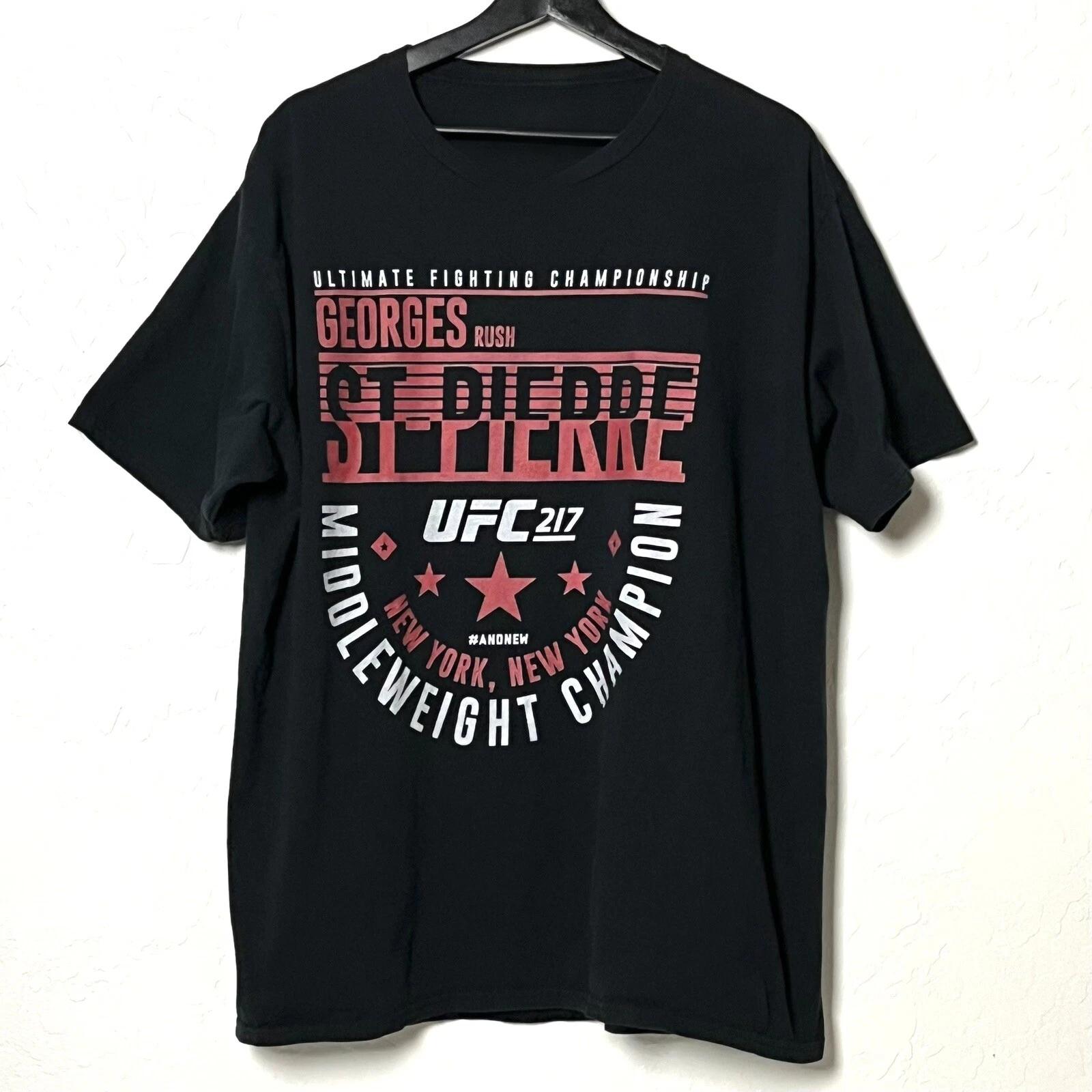 

2026 Summer UFC Georges Saint Pierre Fighting Tshirt Women Sports Cotton Short Sleeve Loose Leisure Fitness Shirt Unisex 4XL
