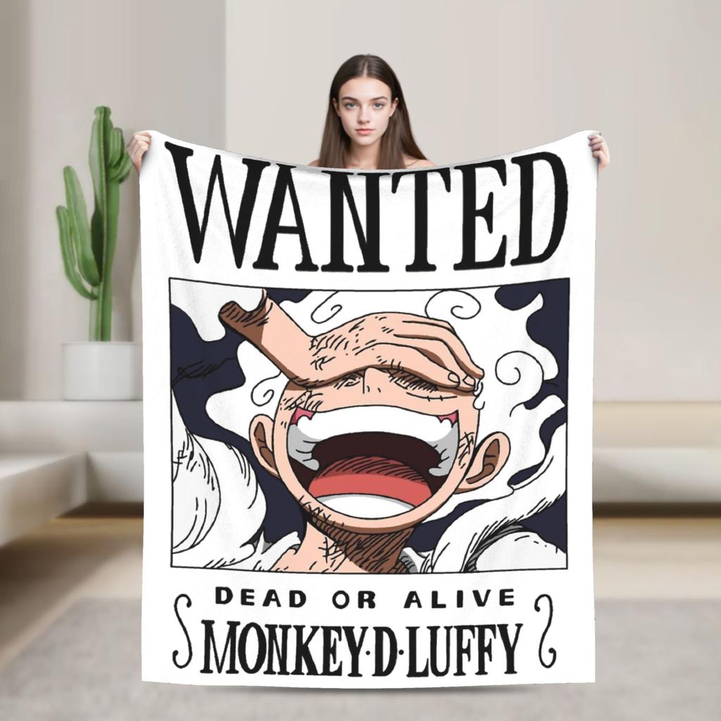 Luffy Blankets The Straw Hat Crew Flannel Awesome Warm Throw Blankets for Bed Sofa Decoration