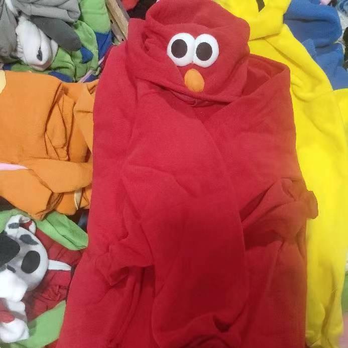 

Червона флісова різдвяна мультяшна піжама-комбінезон «Вулиця Сезам» - Костюм для виступу тварини S