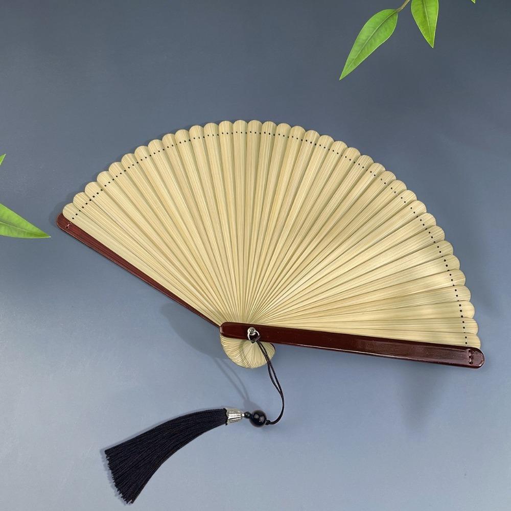 Mini Handheld Fan Portable Chinese Style Fan Creative Tassel Folding Fan Stage Performance