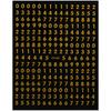 Live Digital Solid Color Simple Nail Sticker 3D Adhesive Digital Coding Sequence Diy Ladies Nail Art Sticker