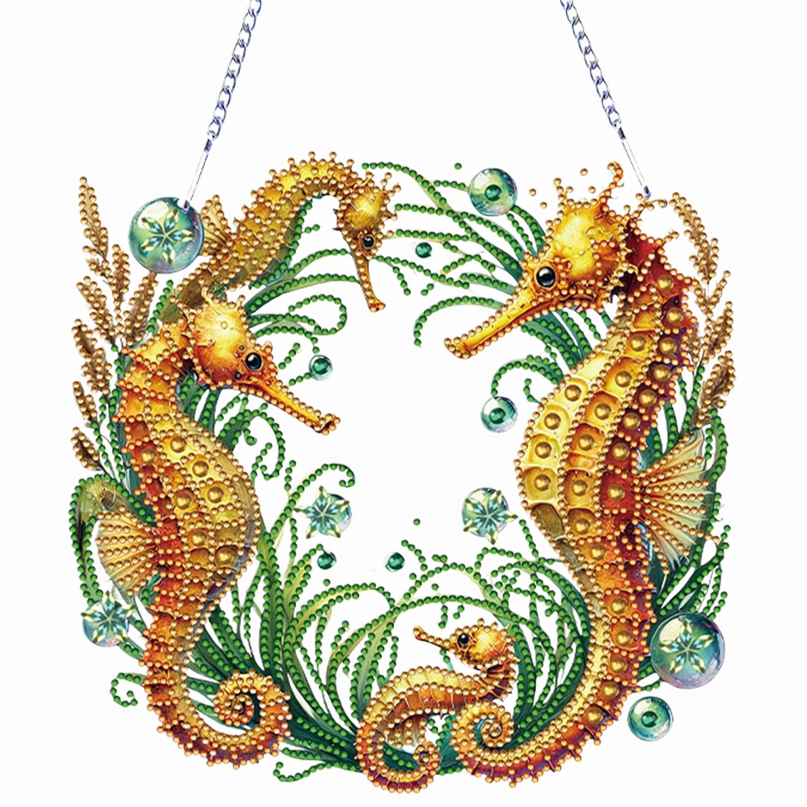 

Diamond Painting Set 2D Flat DIY Rhinestone Diamond Art Window Pendants Diamond Art Pendant DIY Home Decor Hanging Charm