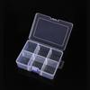 Fully Removable Large 6-Grid Transparent Plastic Storage Box, Hardware Tools, Jewelry Accessories, Glutinous Rice Paper Fishing Gear Thickened Box