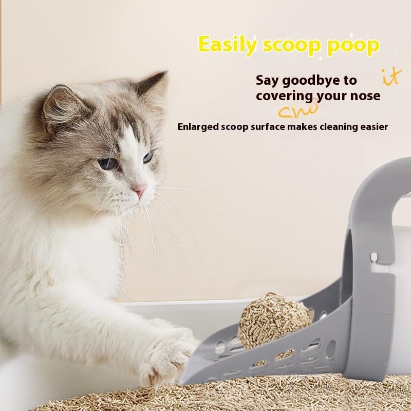 Pet Cat Litter Shovel Scoop with Waste Bags Portable Cat Litter Filter Clean Tool Toilet Garbage Picker Pet Cat Supplies
