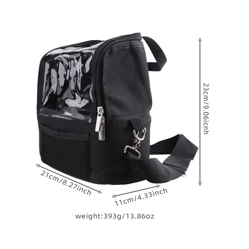 

Прозрачный держатель для кистей для макияжа с крышкой, вместительная сумка для хранения кистей для макияжа, сумки для визажистов с ремешком и разделителями