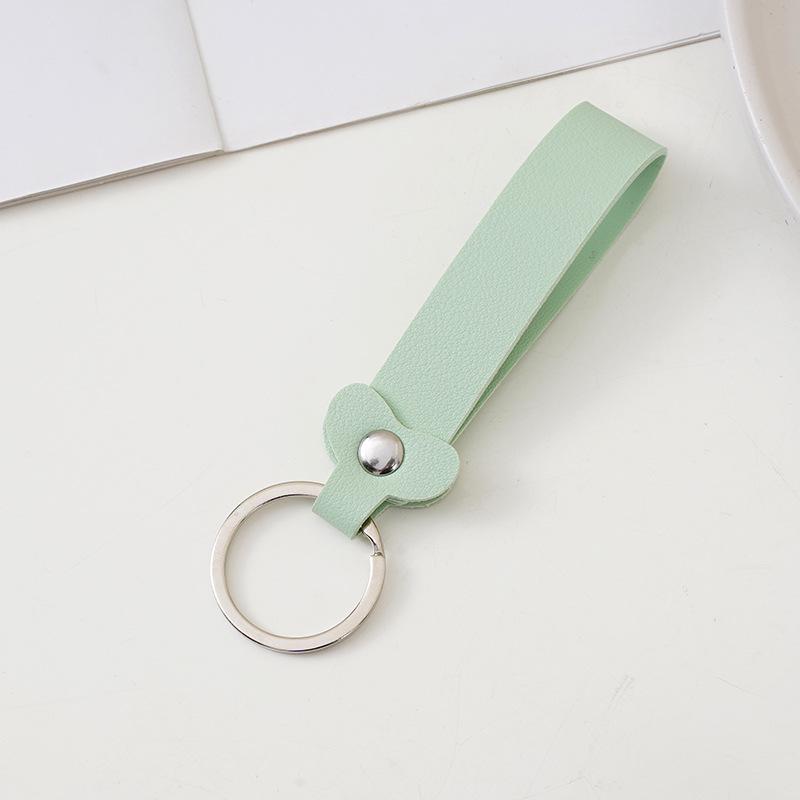 Cross-Border Multi-Functional Macaron Leather Car Keychain: Personalized, Creative, Multi-Color Metal Design.